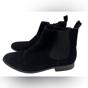 Black suede men's Chelsea boots classic chic preppy work fall office workwear